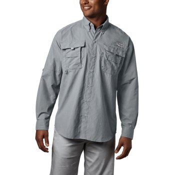 Columbia PFG Bahama II Long Sleeve, Camisa Grises Para Hombre | 610827-UCK